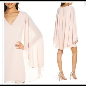 COPY - Vince Camuto cape sleeve dress in blush